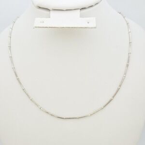 BRIGHTON Satellite Chain Necklace Dainty Bead Silver Plate Adjustable 22"